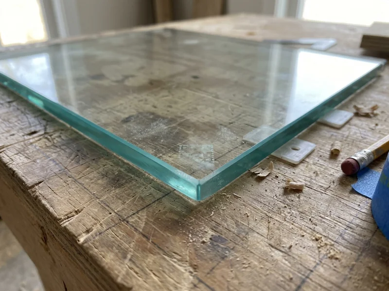 CSA tempered glass safety stamp in the corner of a new panel